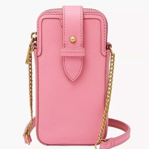Pink Fossil Lainie Phone Case Crossbody With Adjustable Strap